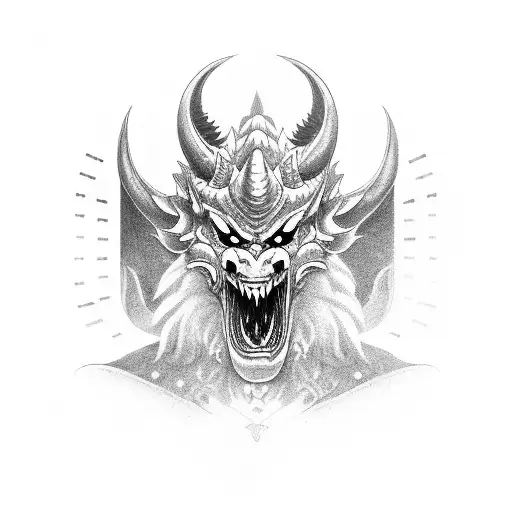 Oni Mask With Dragon