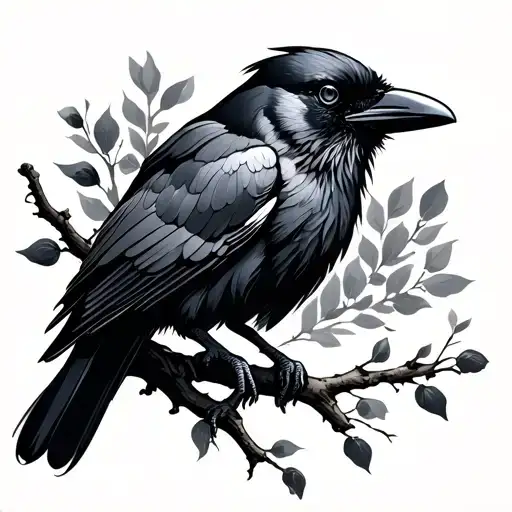 Crow On Branch