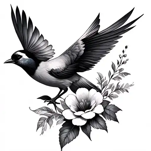 Bird And Flower Sleeve