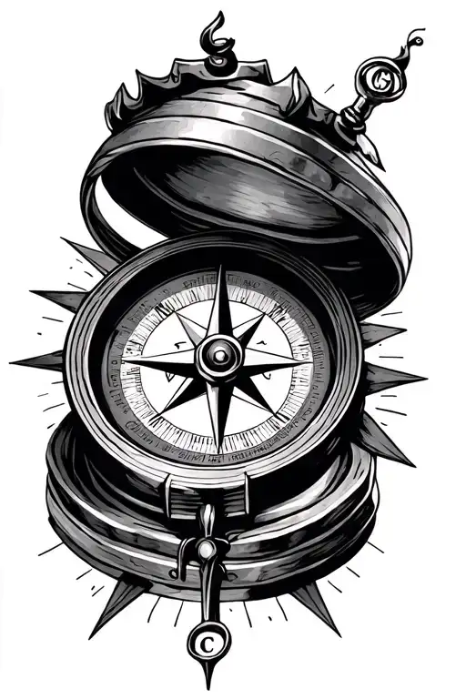 Compass With The Initials