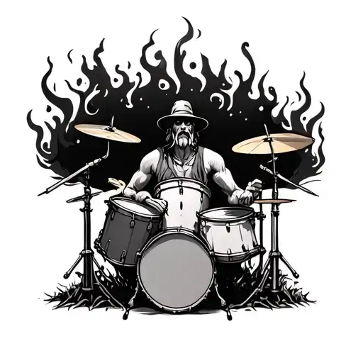 Burnt Forest Rip Drummer Playing A Drum