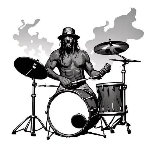 Burnt Forest Rip Drummer Playing A Drum