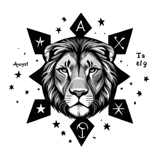 Tracy August 5 Leo Zodiac Sign Stars Minimalist Design