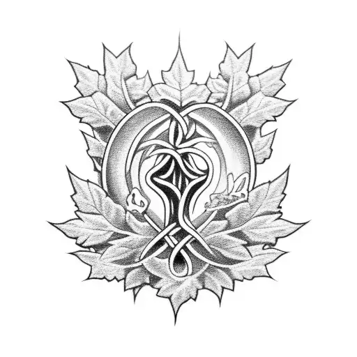 A Detailed Black And Grey Tattoo Featuring A Sacred Heart Intertwined With Vines And Medicinal Herbs