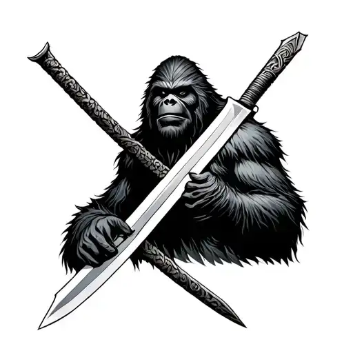 Sasquatch Samurai Sword