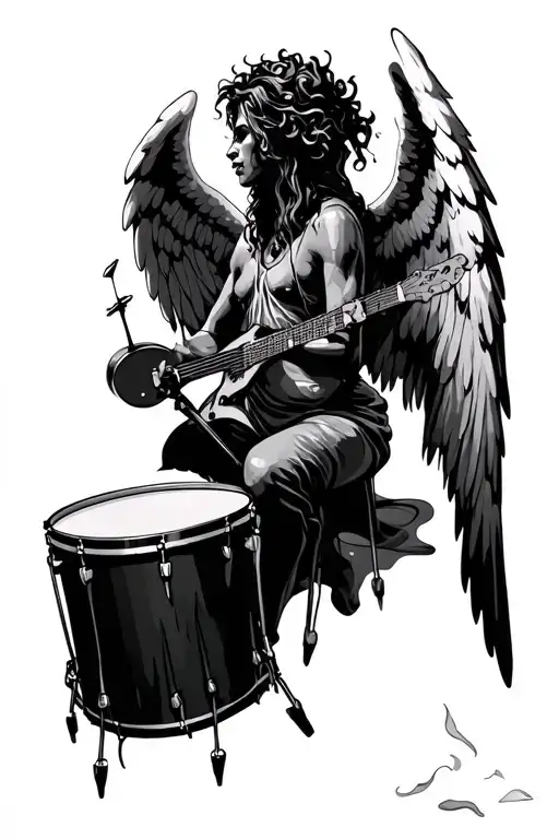 Burnt Forest Rip Drummer Angel