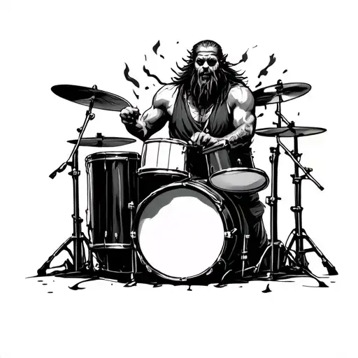 Burnt Forest Rip Drummer Playing A Drum