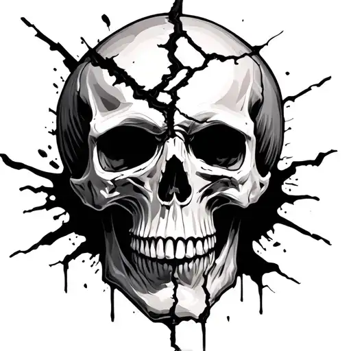 Skulls Deeply Broken Man