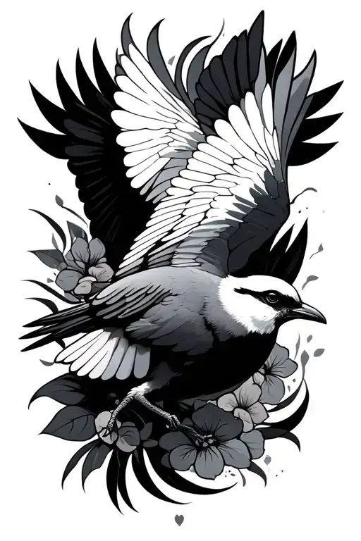 2 Bird Flying Across