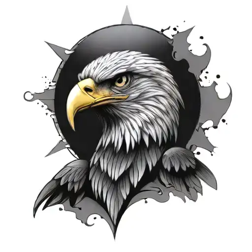 Illuminati Eye And Bald Eagle