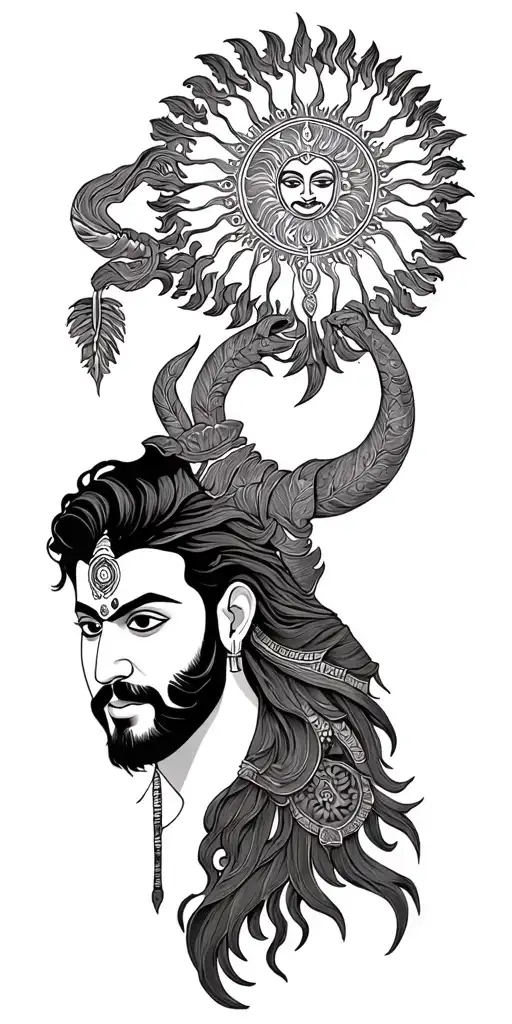 Karnan Surya Bhan With Sun