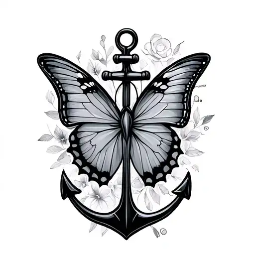 Butterfly And Anchor