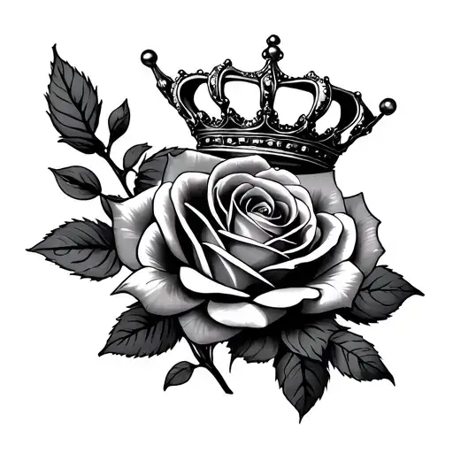 2 Roses With Crown