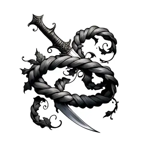 Vine Coiling A Dagger