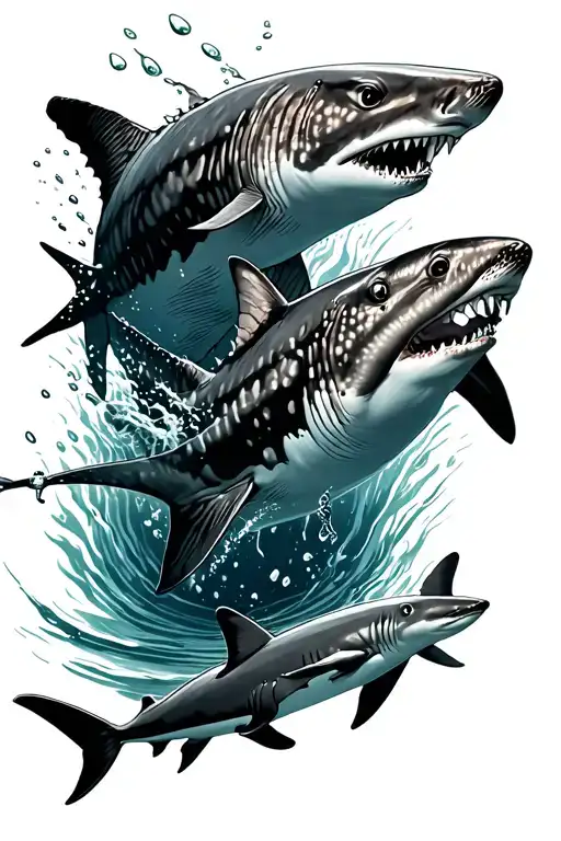 Tears Drop Into Ocean And A Scuba Diver With A Whale Shark An Some Sharks