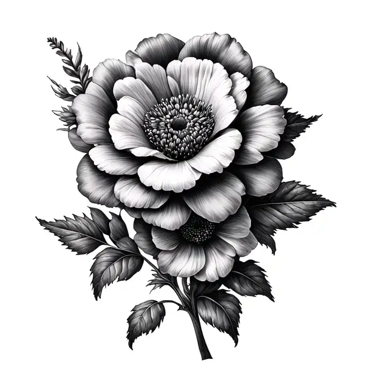 February And March Birth Flower 2 Daughters