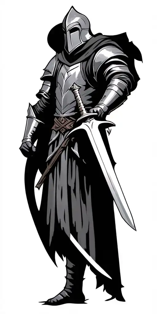 Knight Holding Sword