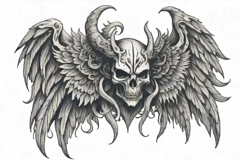 Human Becoming Half Demon Wings