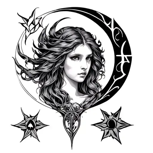 Lilith Symbol With Virgo Zodiac Sign