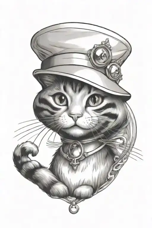 A Nurse's Hat Adorned With Cat Ears And Musical Notes