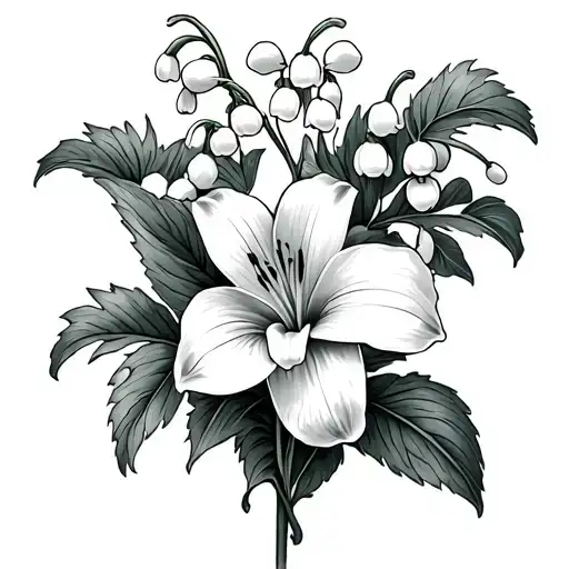 Larkspur And Lily Of The Valley