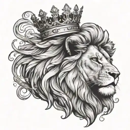 Lion With Smoke And A Crown