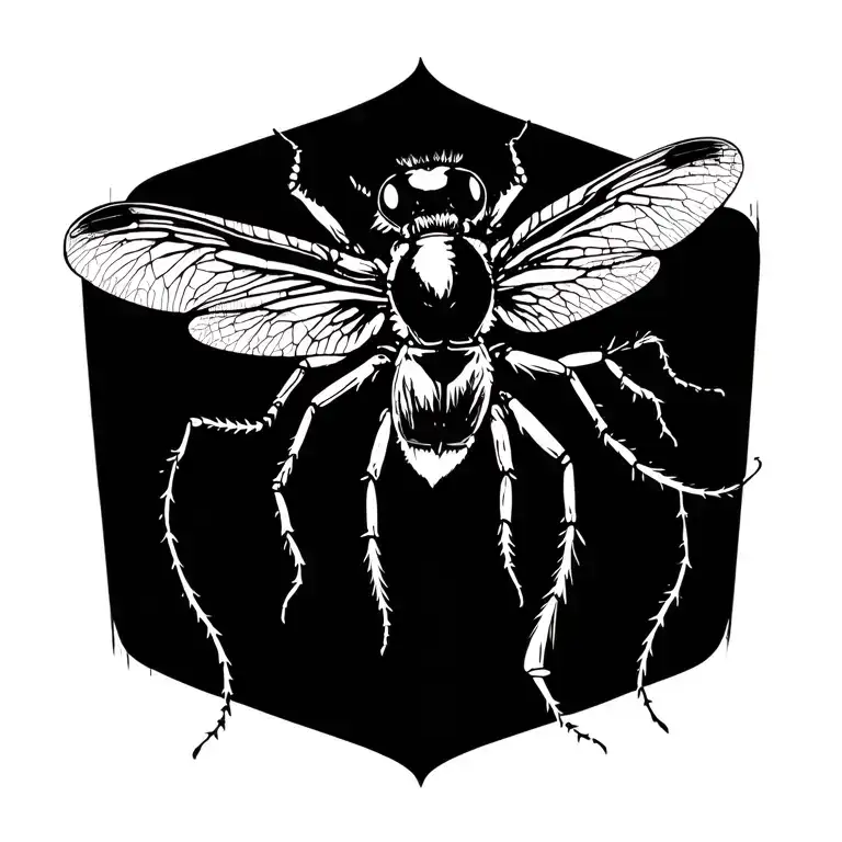 Firefly Insect Abstract Tattoo Design