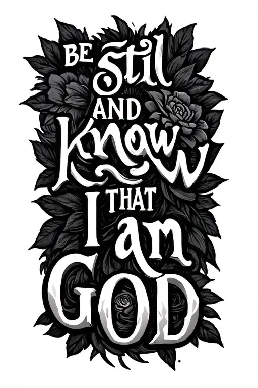 Be Still And Know That I Am God