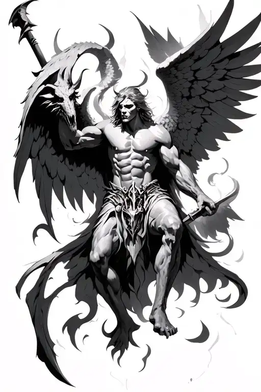 Archangel Slaying Demon