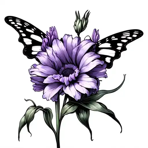 Butterfly Dragon Violet Gladiolus Marigold Daisy