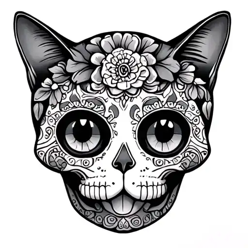 Sugar Skull Cat