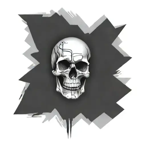 Skull With Music Notes Wrapping Around Arm