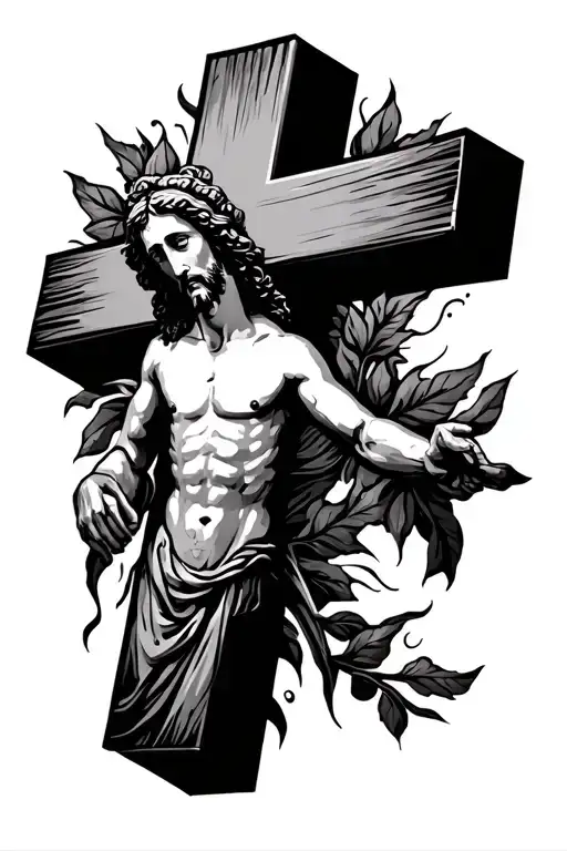 Cross Design With Jesus