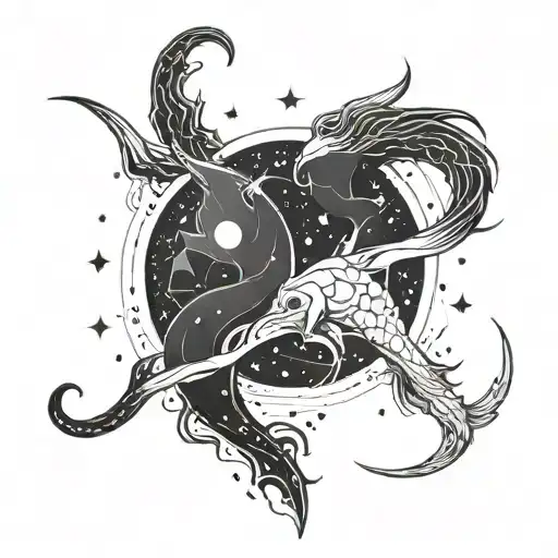 Pisces And Capricorn Constellation Merging