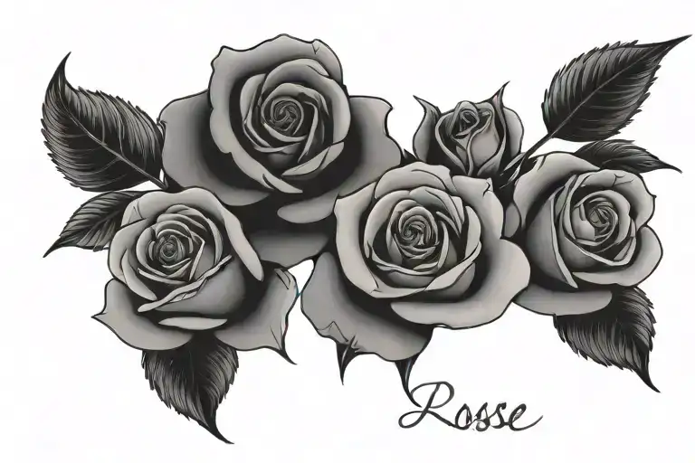Roses With Name And Passing Away Date