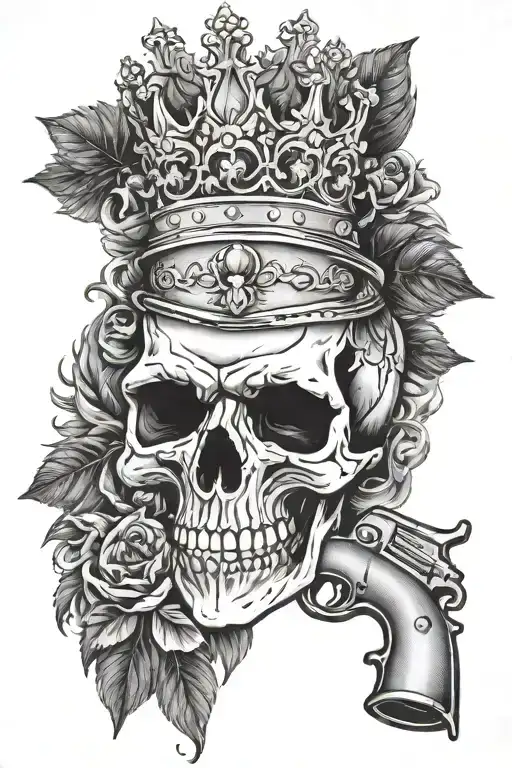 Skull Crown Weed Leaf Smoke Guns