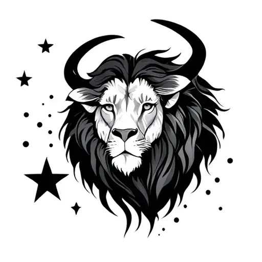 Leo And Taurus The Dot Stars Intertwined