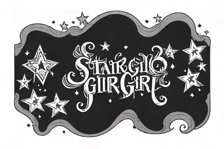 Tramp Stamp That Says Star Girl And That Has A Heart