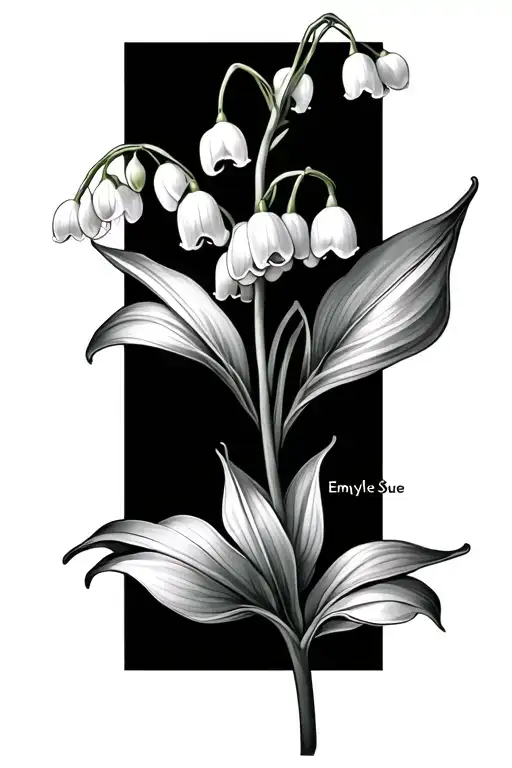 Lily Of The Valley With Emylee Sue Written In The Stem Elegant Writing