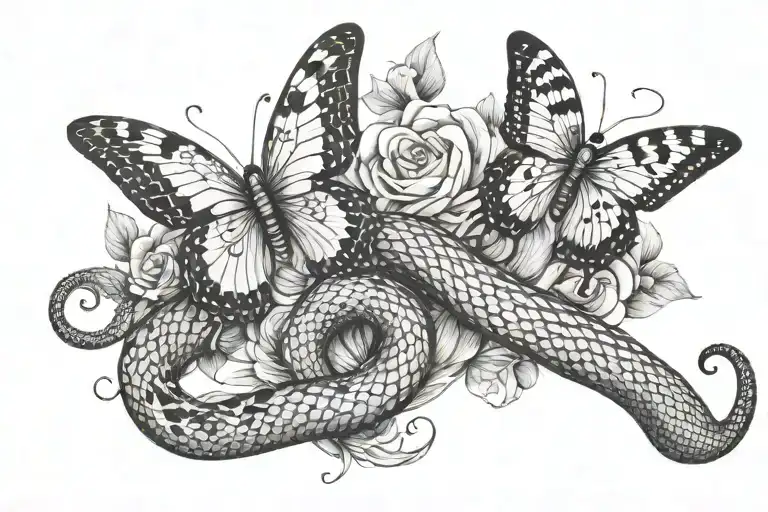 Snake And Butterfly