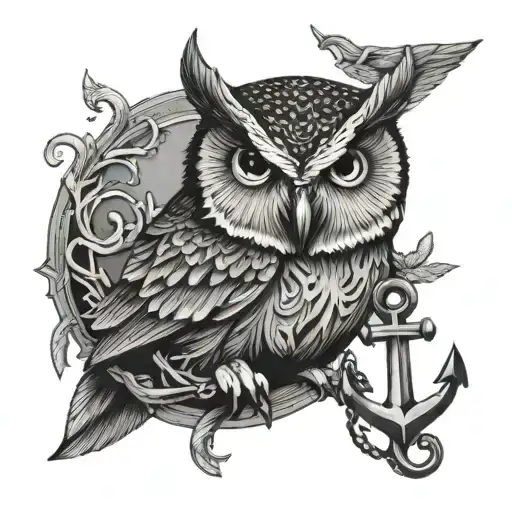 Owl And An Anchor