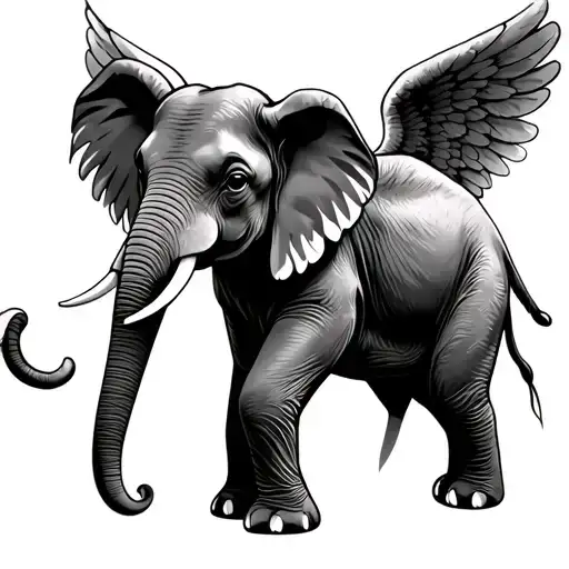 Angel Elephant Walking