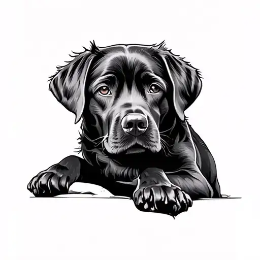 Sun Hugging Labrador