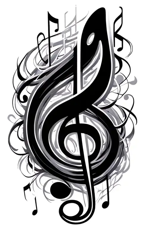 Think Eternal With Music Note Intertwined