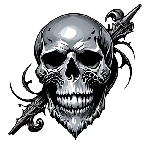 Metal Evil Skull
