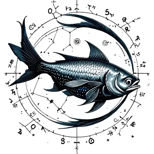 Birth Sigh Pisces With Constellations Including Zodiac Sign