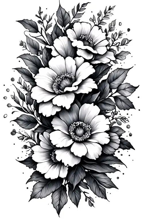 Half Sleeve Floral Mens Forearm Tattoo Sketch