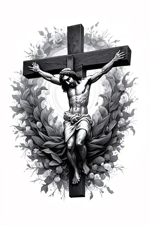 Jesus On The Cross Surrounded