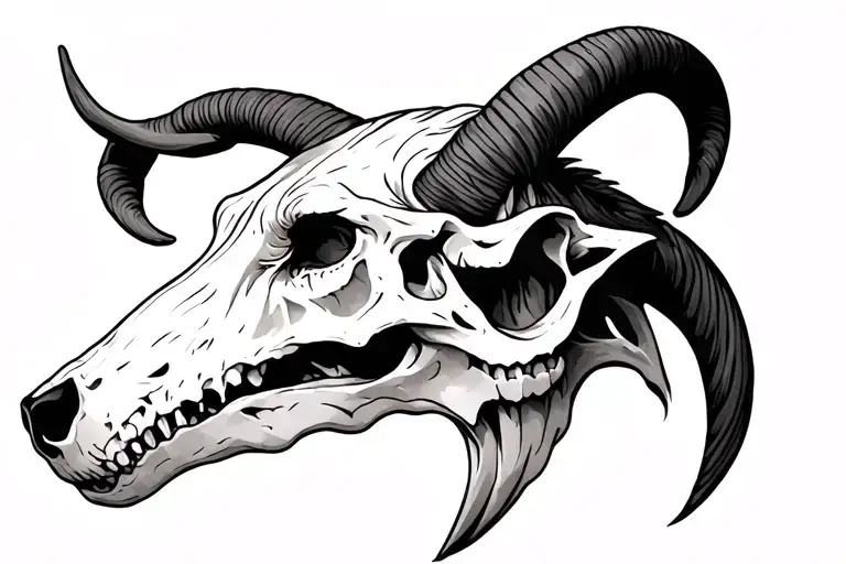 Wolf Goat Skull