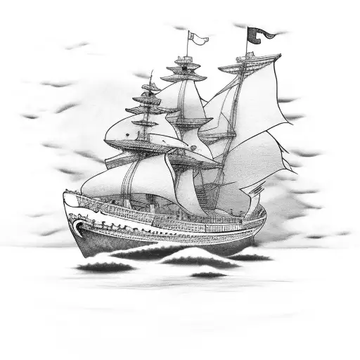 Japanese Traditional With Nordic Ship